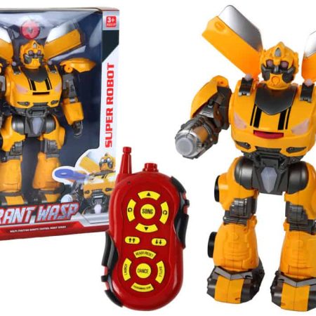 Large Robot Remote Controlled R/C Yellow Sound Light