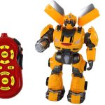 Large Robot Remote Controlled R/C Yellow Sound Light