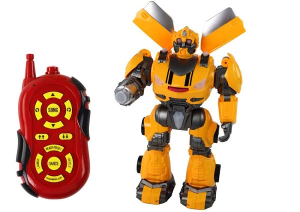 Large Robot Remote Controlled R/C Yellow Sound Light
