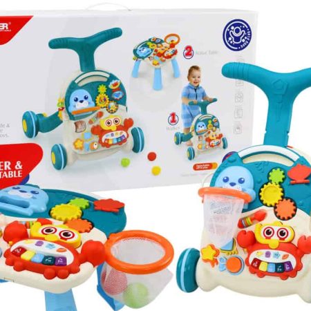 Walker Educational Pushchair Table 2in1 Interactive Panel Blue