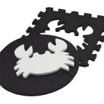Soft Puzzle Mat Contrasting Educational EVA Foam Black and White 19 pieces.