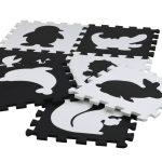 Soft Puzzle Mat Contrasting Educational EVA Foam Black and White 19 pieces.