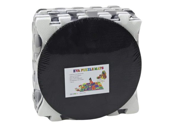 Soft Puzzle Mat Contrasting Educational EVA Foam Black and White 19 pieces.