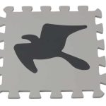 Soft Puzzle Mat Contrasting Educational EVA Foam Gray 28 pieces.