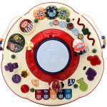 Interactive Educational Panel Table Piano Drum Red