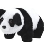 Interactive Plush Panda In Pink Blue Transporter