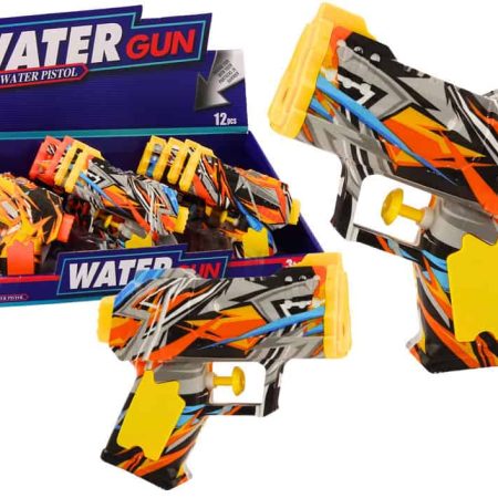 Small Water Gun  Yellow Orange Grafitti