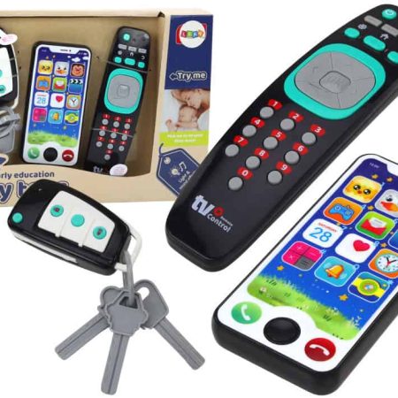 Toddler Toy Set Remote Control Keys Phone Lights Sounds