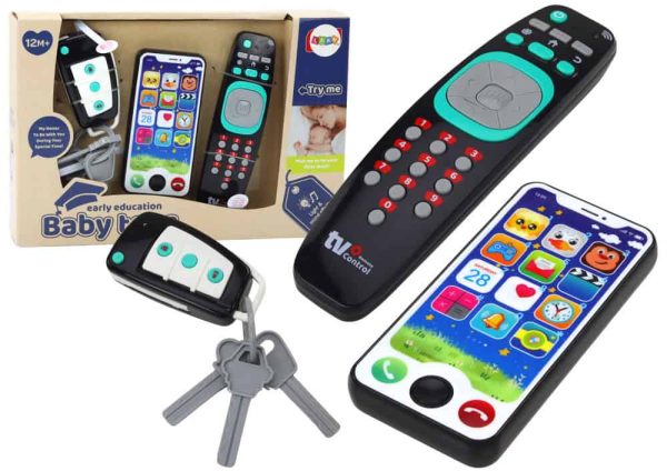 Toddler Toy Set Remote Control Keys Phone Lights Sounds