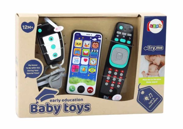 Toddler Toy Set Remote Control Keys Phone Lights Sounds