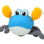 Bath Toy Wind Up Crab Walks Swims Blue Yellow