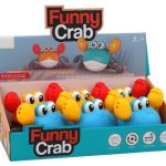 Bath Toy Wind Up Crab Walks Swims Blue Yellow