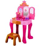 Children's Dressing Table With Gesture Sensor Accessories Pink