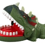 Arcade Game Biting Dinosaur Triceratops Green Lights Sounds
