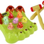 Wack-A-Mole Game Dinosaurs Board Two Hammers Green Lights Sounds