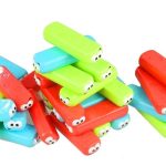 Game Tower With Worms Colorful Bricks