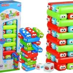 Game Tower With Worms Colorful Bricks