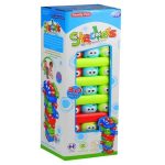 Game Tower With Worms Colorful Bricks
