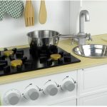 Wooden Kitchen for Children Green and White Paula Opening Elements