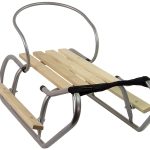 Metal Sled with backrest Strap Silver