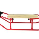 Metal Sled with Backrest Strap Red