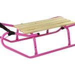 Metal Sled with Backrest Strap Pink