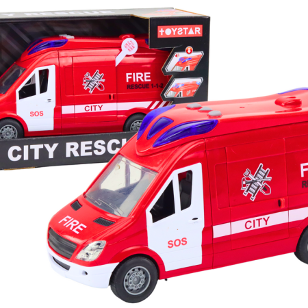 Fire Truck Lights Sounds Opening Doors Drive Red