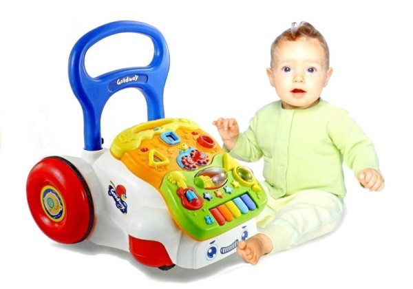 Interactive Playing Walker Pusher Detachable Panel