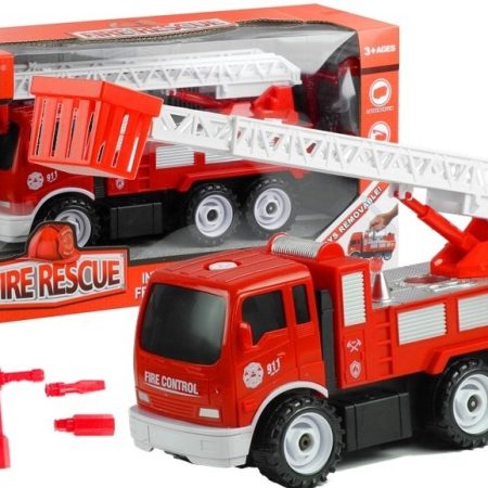 Take-Apart Fire Rescue Truck Little Mechanic Wheel Wrench Screwdriver
