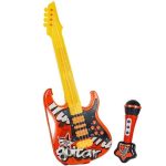 Electric Guitar Microphone Strings Red