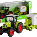 Tractor with Round Baler for Baling Noise making 37,5 cm