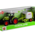 Tractor with Round Baler for Baling Noise making 37,5 cm