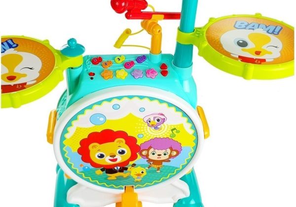 Colorful Drum Set for a Little Musician with Chair