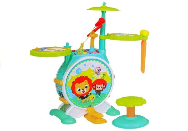Colorful Drum Set for a Little Musician with Chair