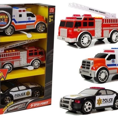 Cars Set Special Forces Police Ambulance Firefight
