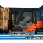 Big Forklift with Pallet and cardboard Boxes