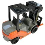 Big Forklift with Pallet and cardboard Boxes