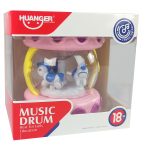 Colorful Drum with a Merry-Go-Round Animal Sounds Pink