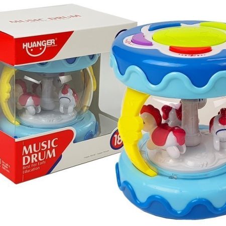Educational Drum with Carousel and Animal Sounds