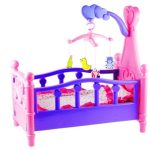Large Doll Cot with Carousel and Linen