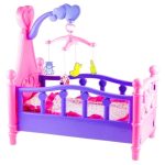 Large Doll Cot with Carousel and Linen