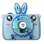 The camera blows soap bubbles Battery Blue Bubble Generator