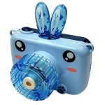 The camera blows soap bubbles Battery Blue Bubble Generator