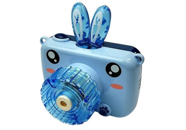 The camera blows soap bubbles Battery Blue Bubble Generator