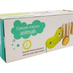Wooden Crocodile on Wheels 18cm