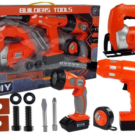 DIY Kit Drill, Jigsaw, Battery Flashlight 12 pcs.