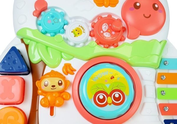 Educational Pusher for a Baby with an Interactive Microphone
