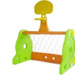 Children's 2-in-1 Basketball Goal Green and Orange