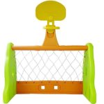 Children's 2-in-1 Basketball Goal Green and Orange