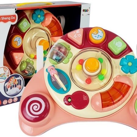 Interactive Baby Panel Toy Music Animal Pink